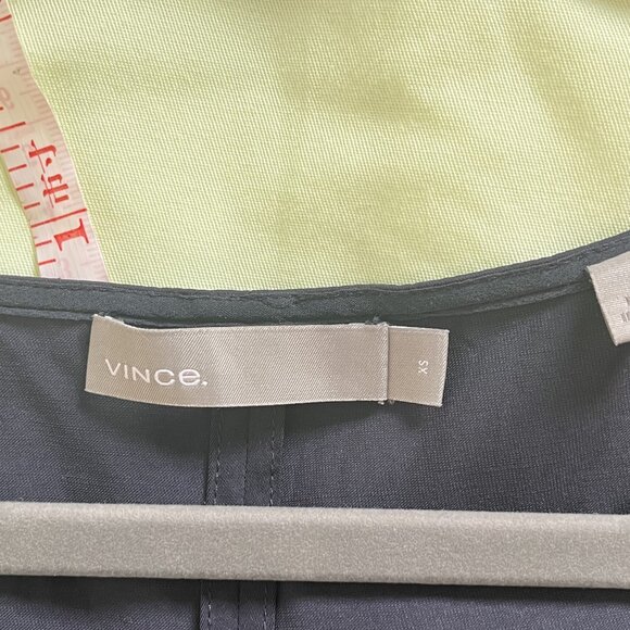 Vince maxi polyester/silk dark navy flowy dress - Picture 2 of 3